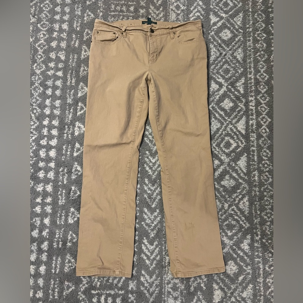 Lauren Ralph Lauren Tan Lauren Jeans Co. Casual Pants size 14 (D203)